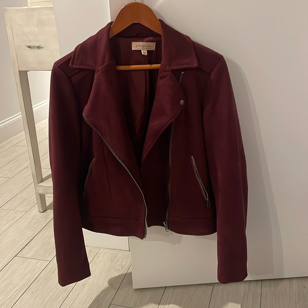 Suede cherry red jacket